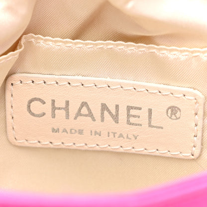 Chanel Satin Quilted Flap Clutch Fuchsia 6 of 12