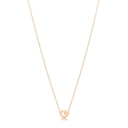 Tiffany 18K Rose Gold Small Paloma Picasso Loving Heart Pendant Necklace 1 of 4
