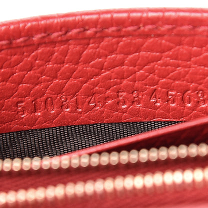 Gucci Dollar Calfskin Interlocking G Chain Wallet Red 9 of 13