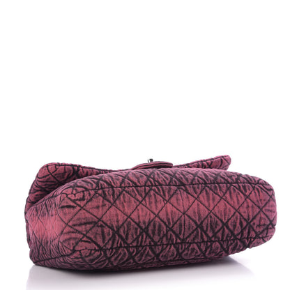 Chanel Denim Quilted Denimpression Flap Red Black 4 of 10