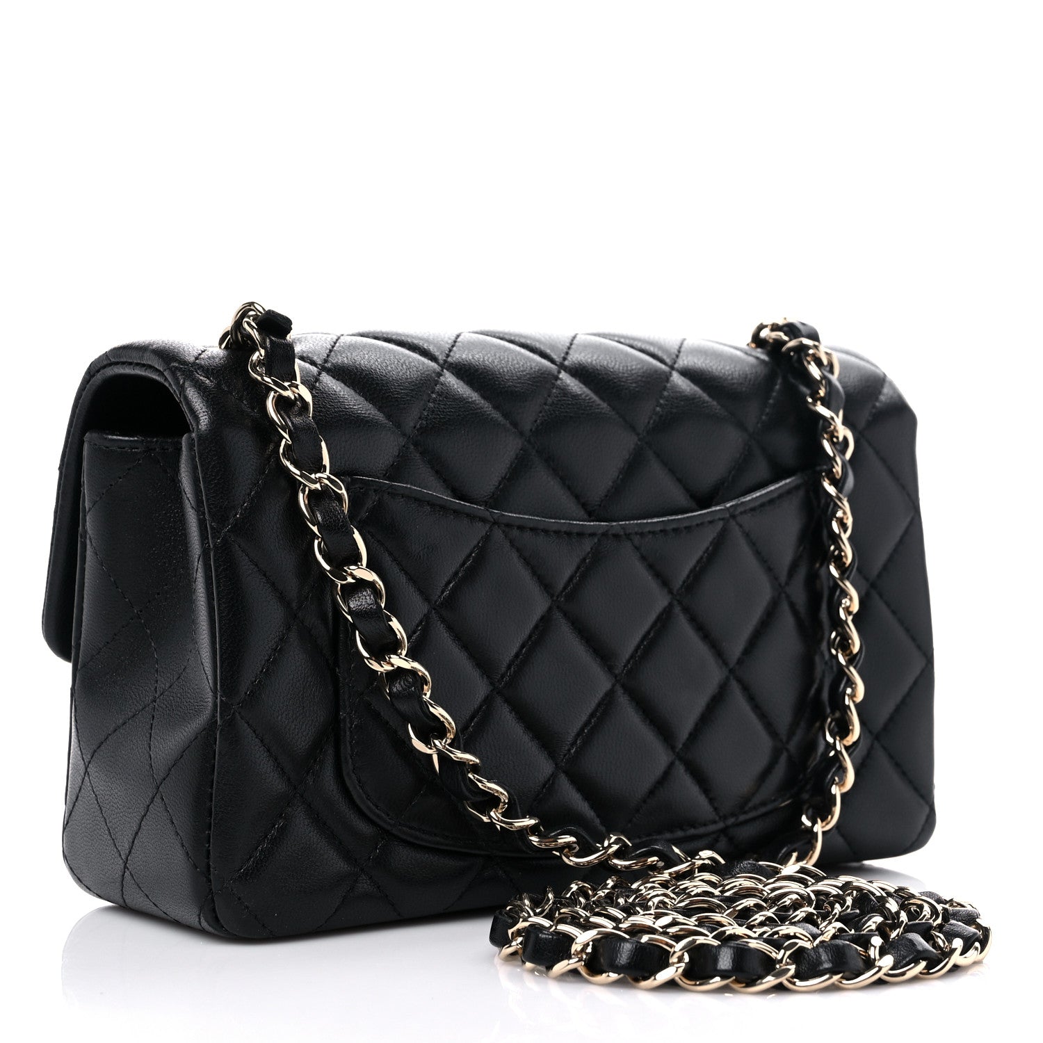 Chanel Lambskin Quilted Mini Rectangular Flap Black 3 of 12