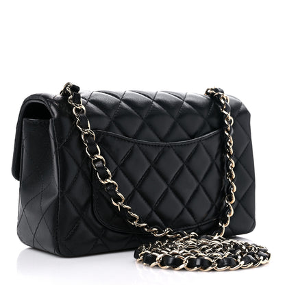 Chanel Lambskin Quilted Mini Rectangular Flap Black 3 of 12