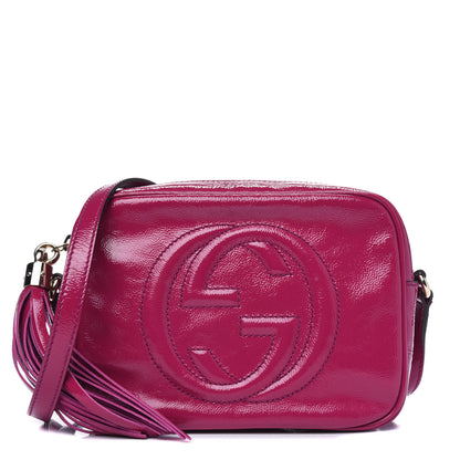 Gucci Soft Patent Small Soho Disco Bag Bright Bougainvillea 1 of 4