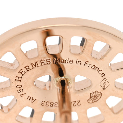 Hermes 18K Rose Gold Diamond Chaine d'Ancre Divine Stud Earrings 4 of 5