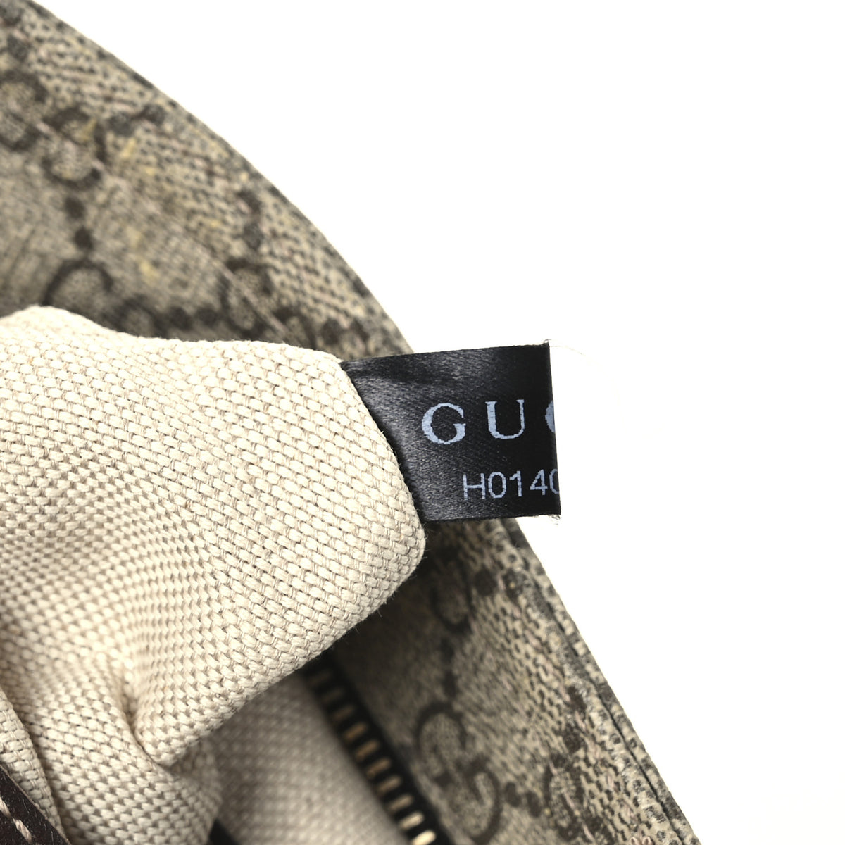 GG Supreme Monogram Selleria Calfskin Small Flat Side Zip Messenger Bag Beige Ebony Cocoa Dark Chocolate