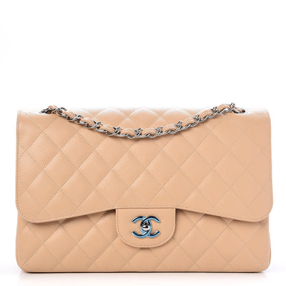 Chanel Caviar Quilted Jumbo Double Flap Beige Clair 1 of 9