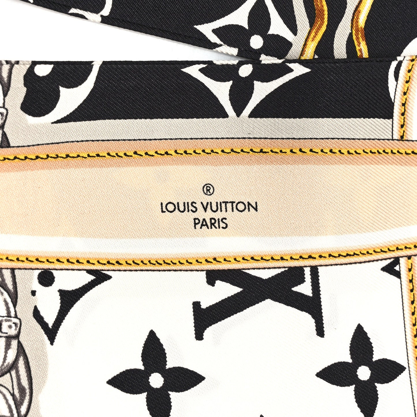 Silk Monogram Confidential Bandeau Black