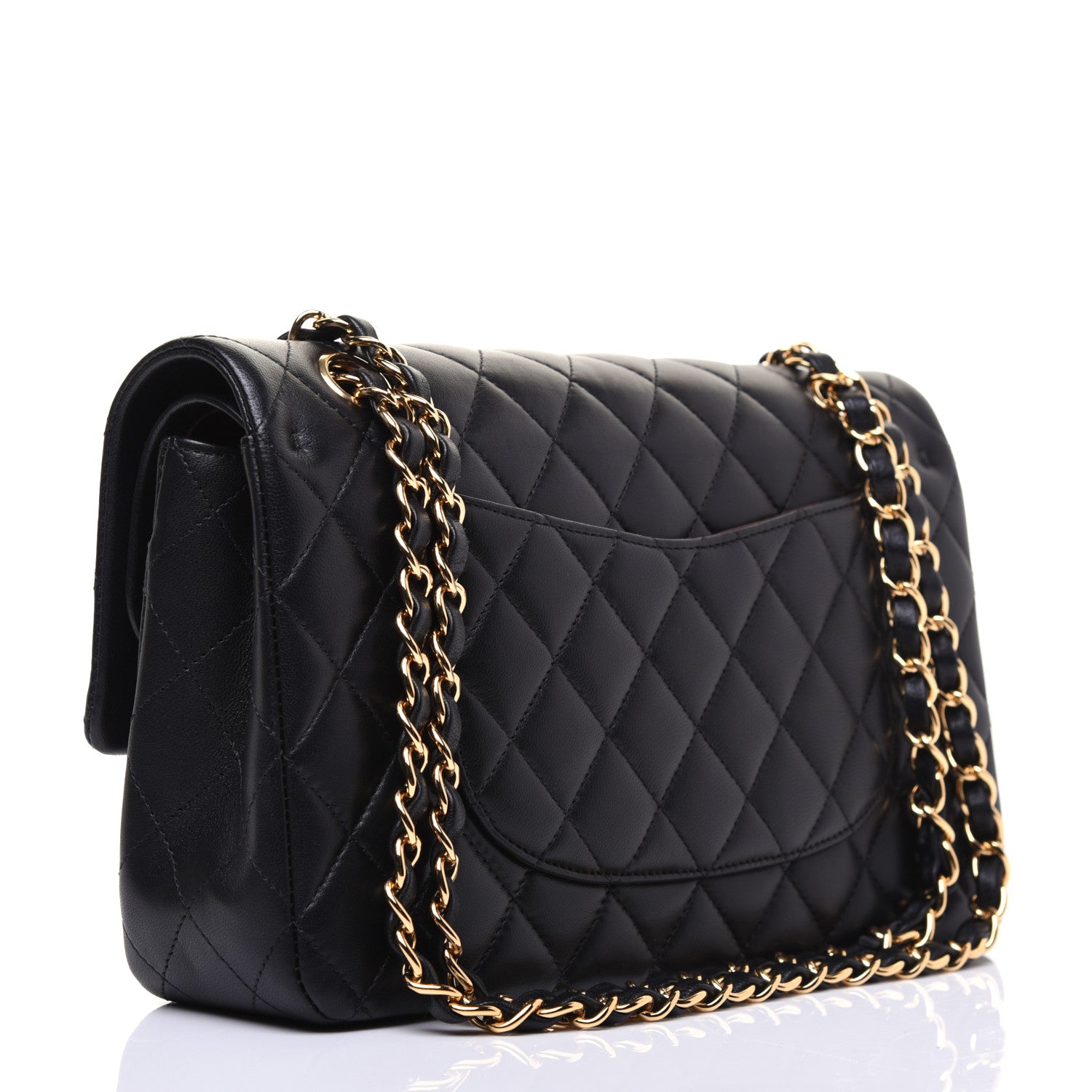 Chanel Lambskin Quilted Medium Double Flap Black 3 of 18