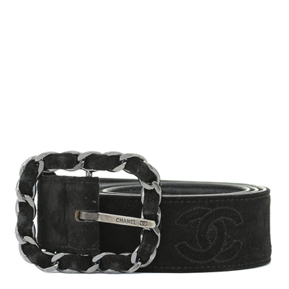 Chanel Suede CC Belt 75 30 Black 1 of 8