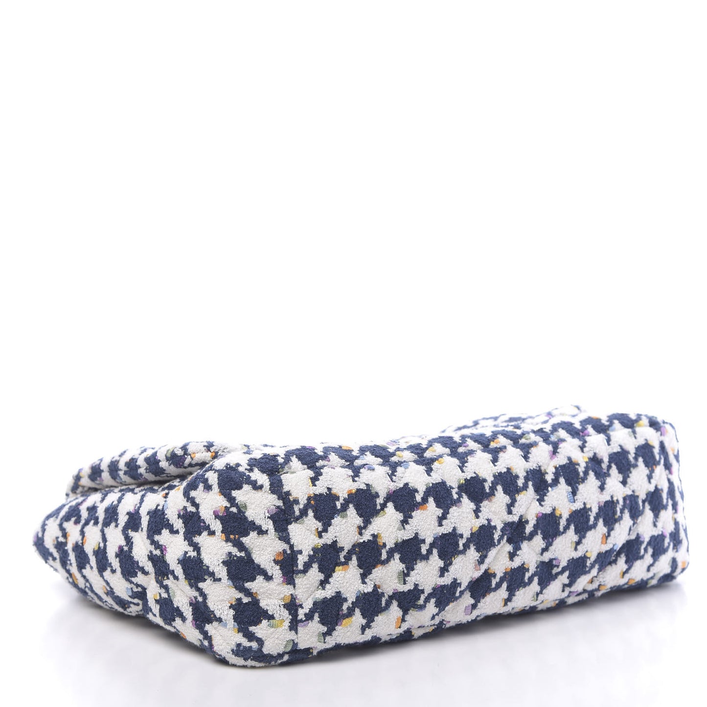 Tweed Quilted Maxi 19 Flap Ecru Navy Blue Multicolor