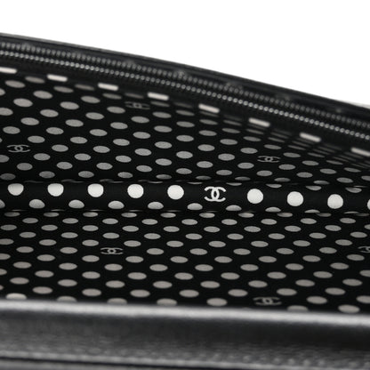 Chanel Lambskin Quilted Pearl CC Flap Clutch Black 5 of 11
