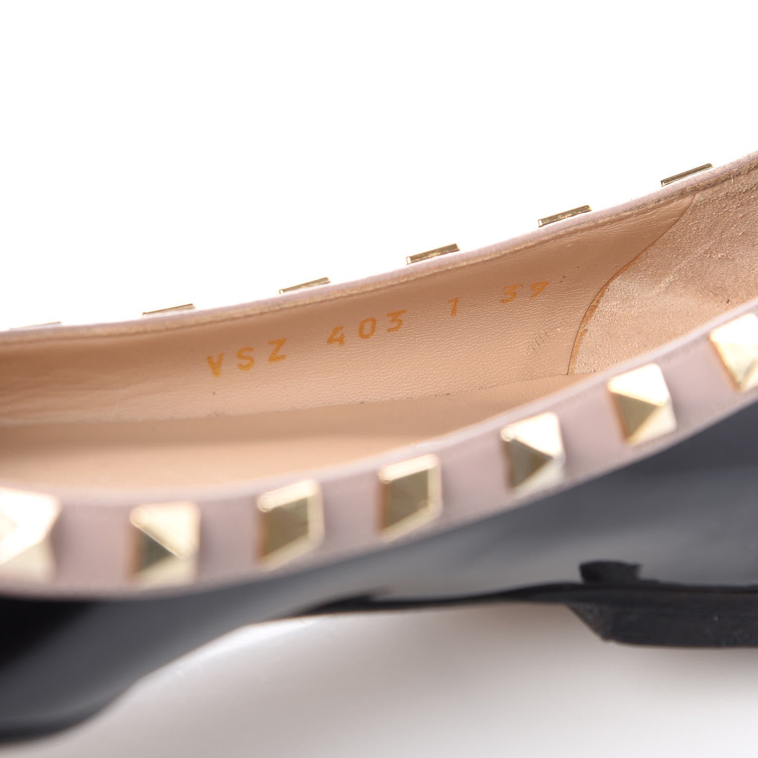 Valentino Garavani Patent Rockstud Ballerina Flats 39 Black Poudre 10 of 10