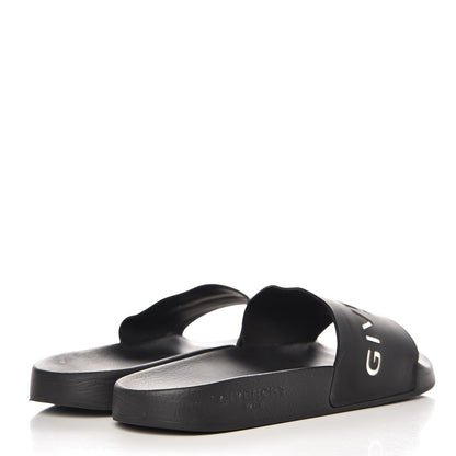 Givenchy Rubber Logo Pool Slide Sandals 39 Black 4 of 10