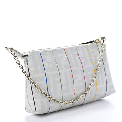 Fendi Zucca Spalmati Stripe Pochette Latte Multicolor 3 of 10