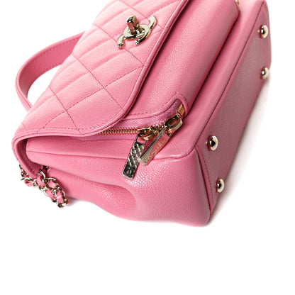 Chanel Caviar Quilted Small Business Affinity Flap Pink 13 of 15