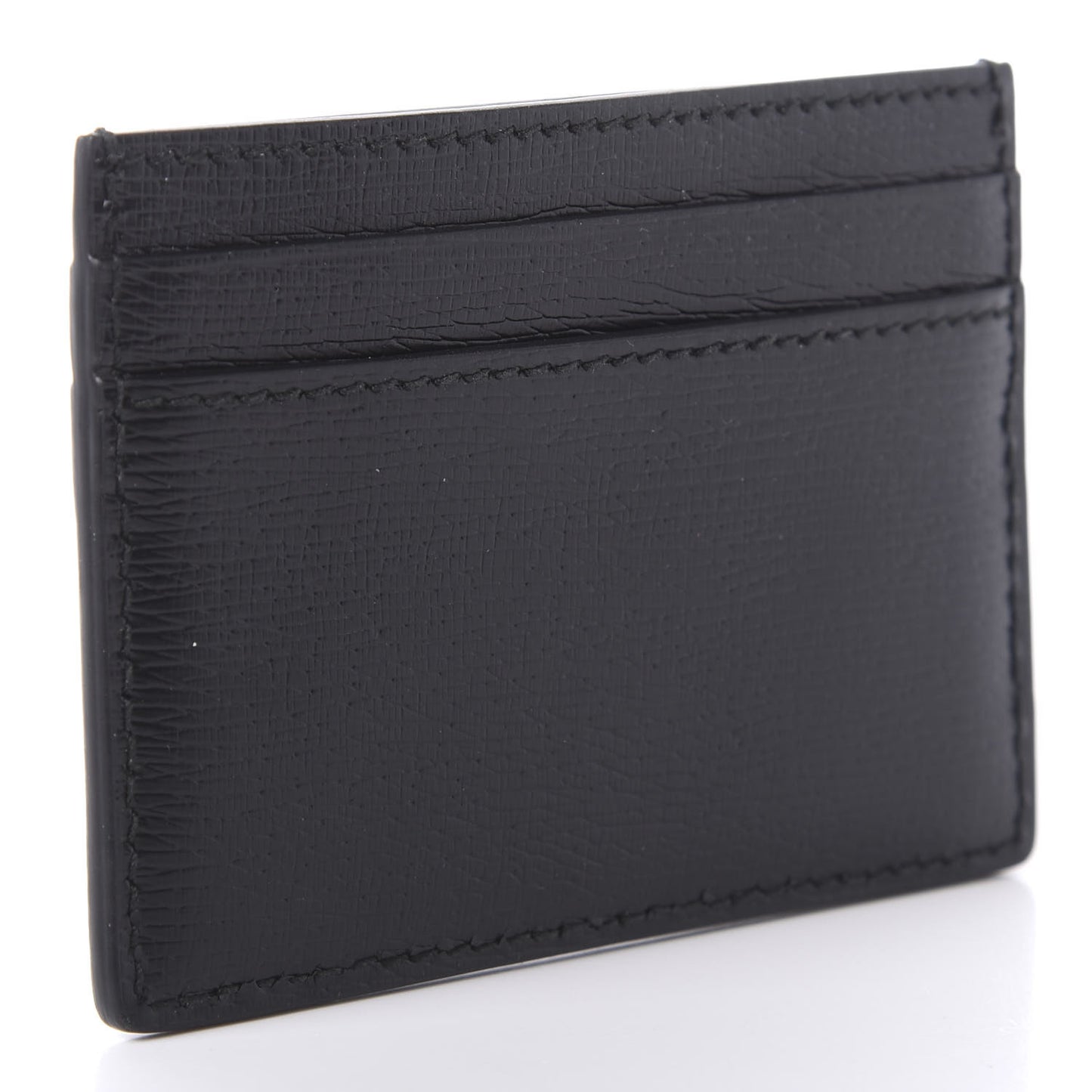 Calfskin Kingsnake Card Holder Black