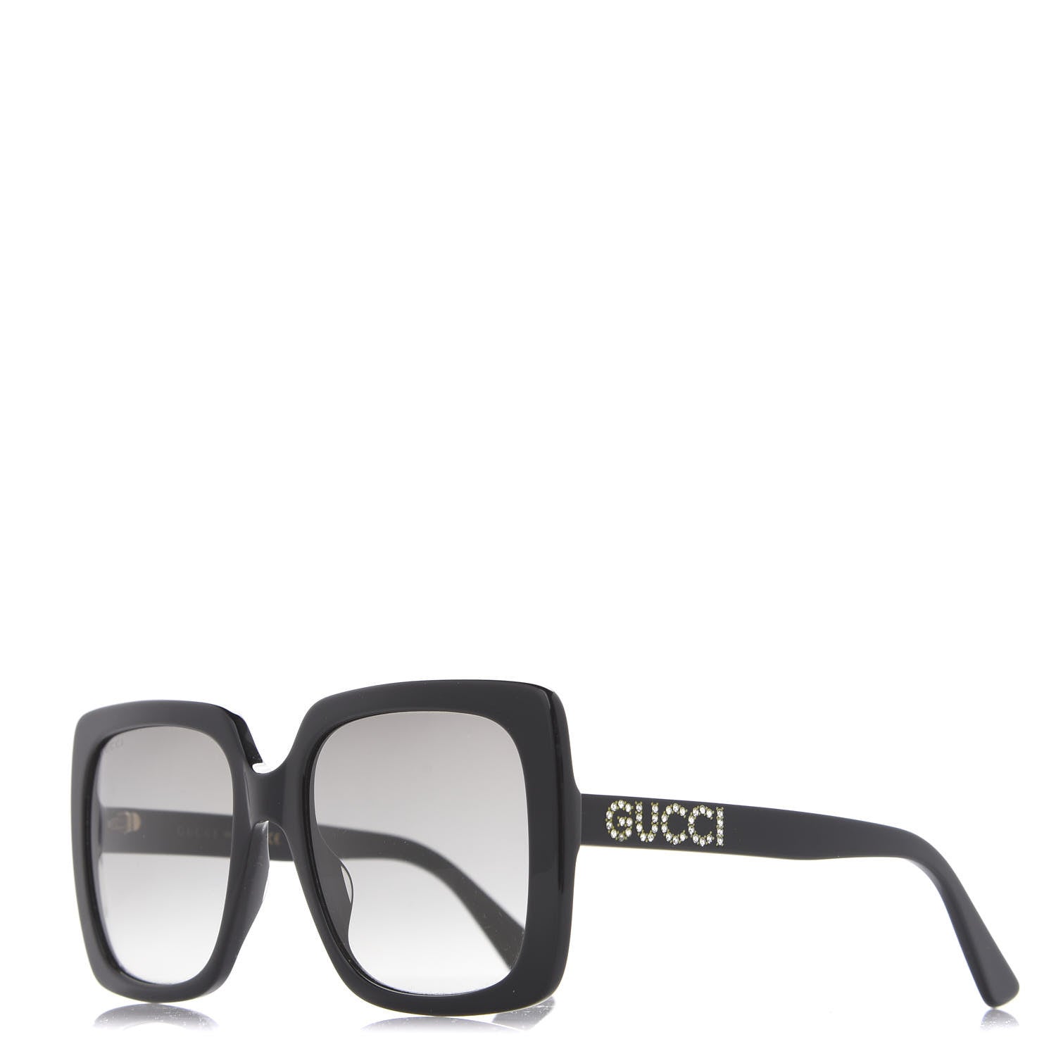 Gucci Crystal Square Frame GG Sunglasses GG0418S Black 1 of 8