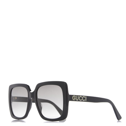 Gucci Crystal Square Frame GG Sunglasses GG0418S Black 1 of 8
