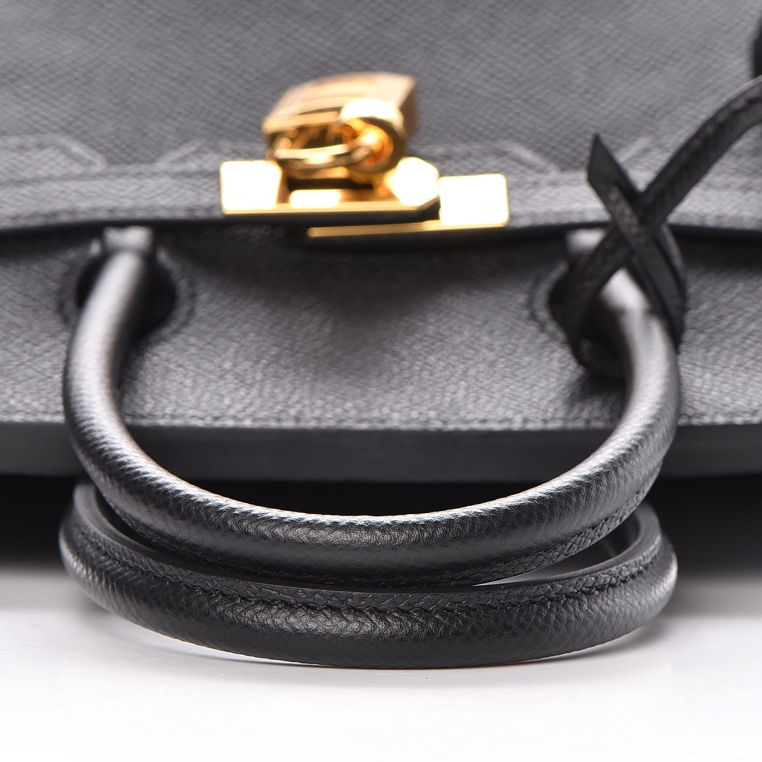 Hermes Epsom Horseshoe Birkin 25 Black Rouge Vif 32 of 36