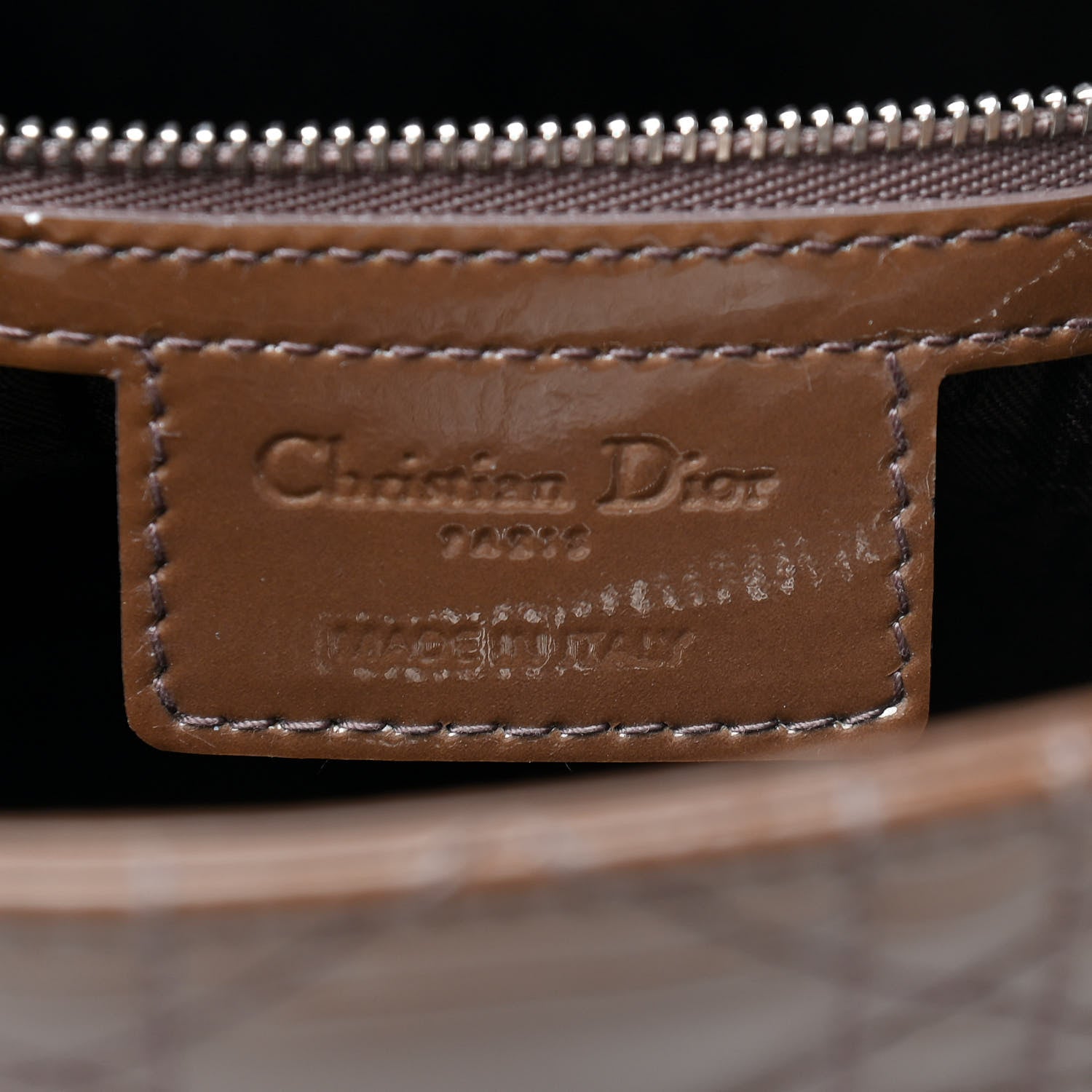 Christian Dior Patent Cannage Large Lady Dior Brown 7 of 9