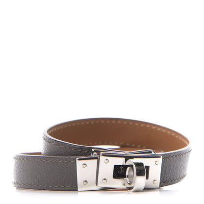 Hermes Swift Kelly Double Tour Bracelet M Etain 1 of 5
