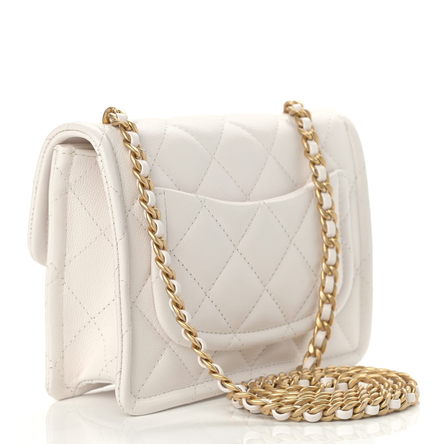 Chanel Caviar Quilted Mini Sweet Classic Flap White 2 of 10