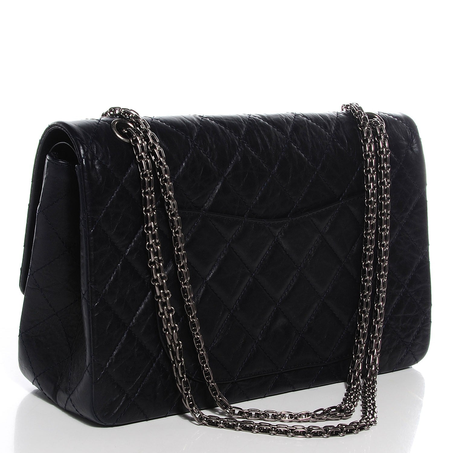 Chanel Aged Calfskin Quilted 2.55 Reissue 227 Flap Dark Navy 3 of 9