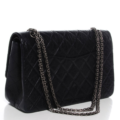 Chanel Aged Calfskin Quilted 2.55 Reissue 227 Flap Dark Navy 3 of 9
