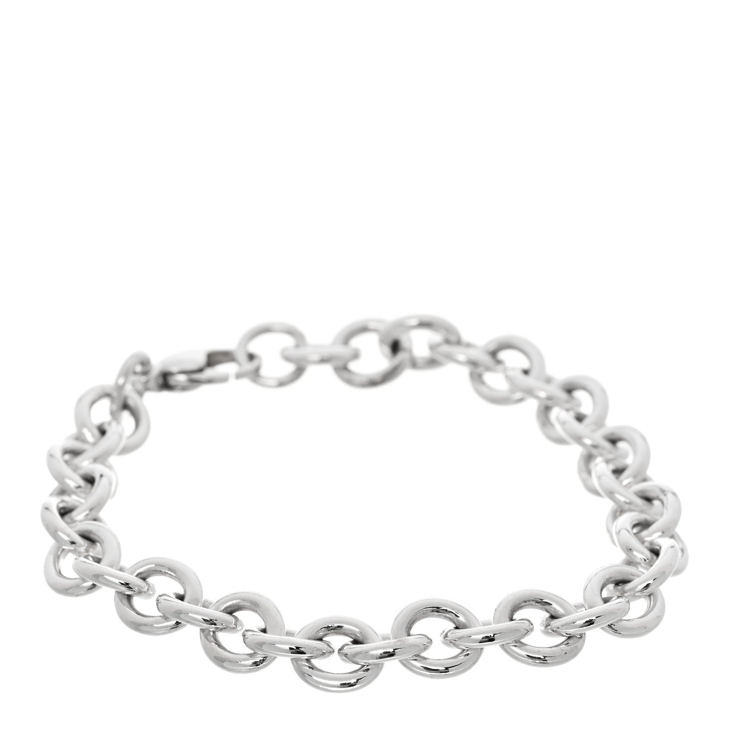 Sterling Silver Round Chain Link Bracelet