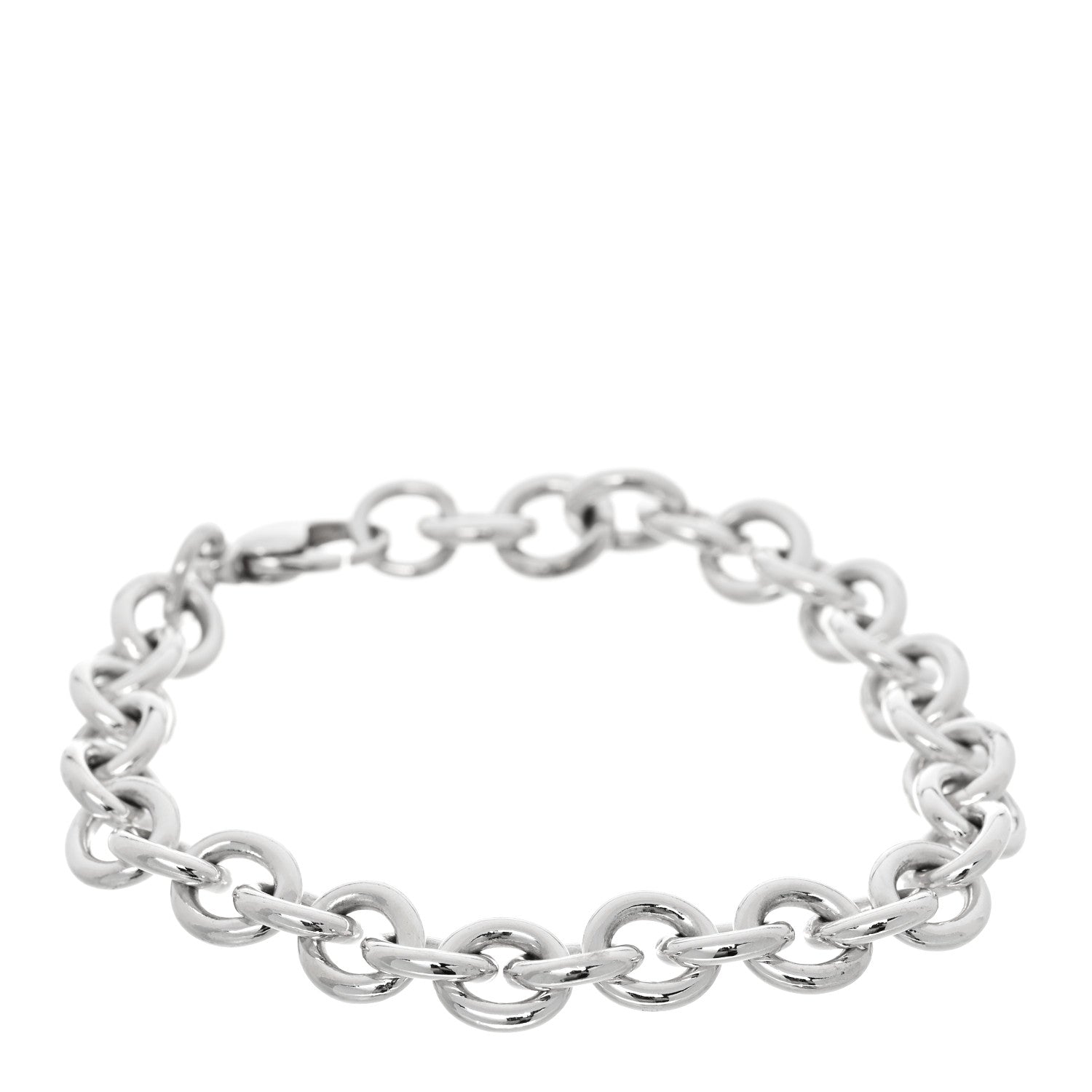 Tiffany Sterling Silver Round Chain Link Bracelet 1 of 5
