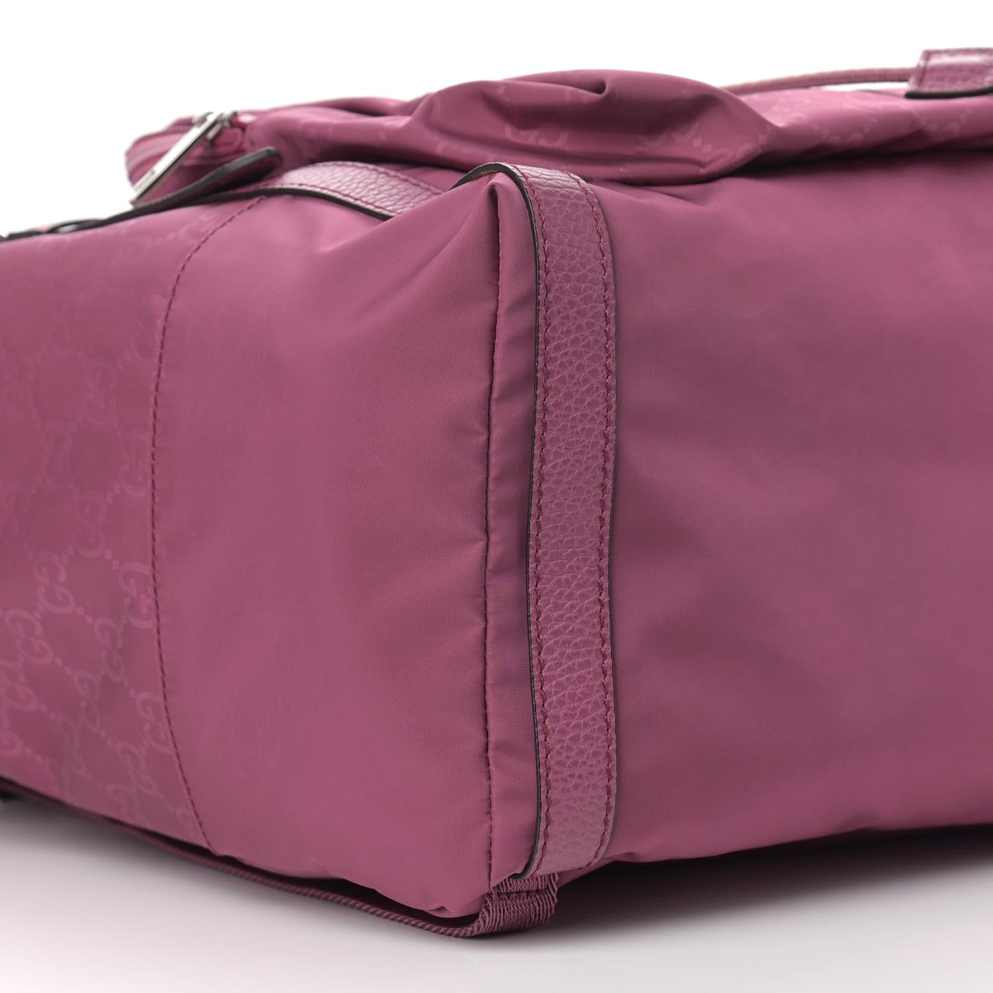 Nylon Monogram Dollar Calfskin Medium Light Double Buckle Backpack Peonia Flower