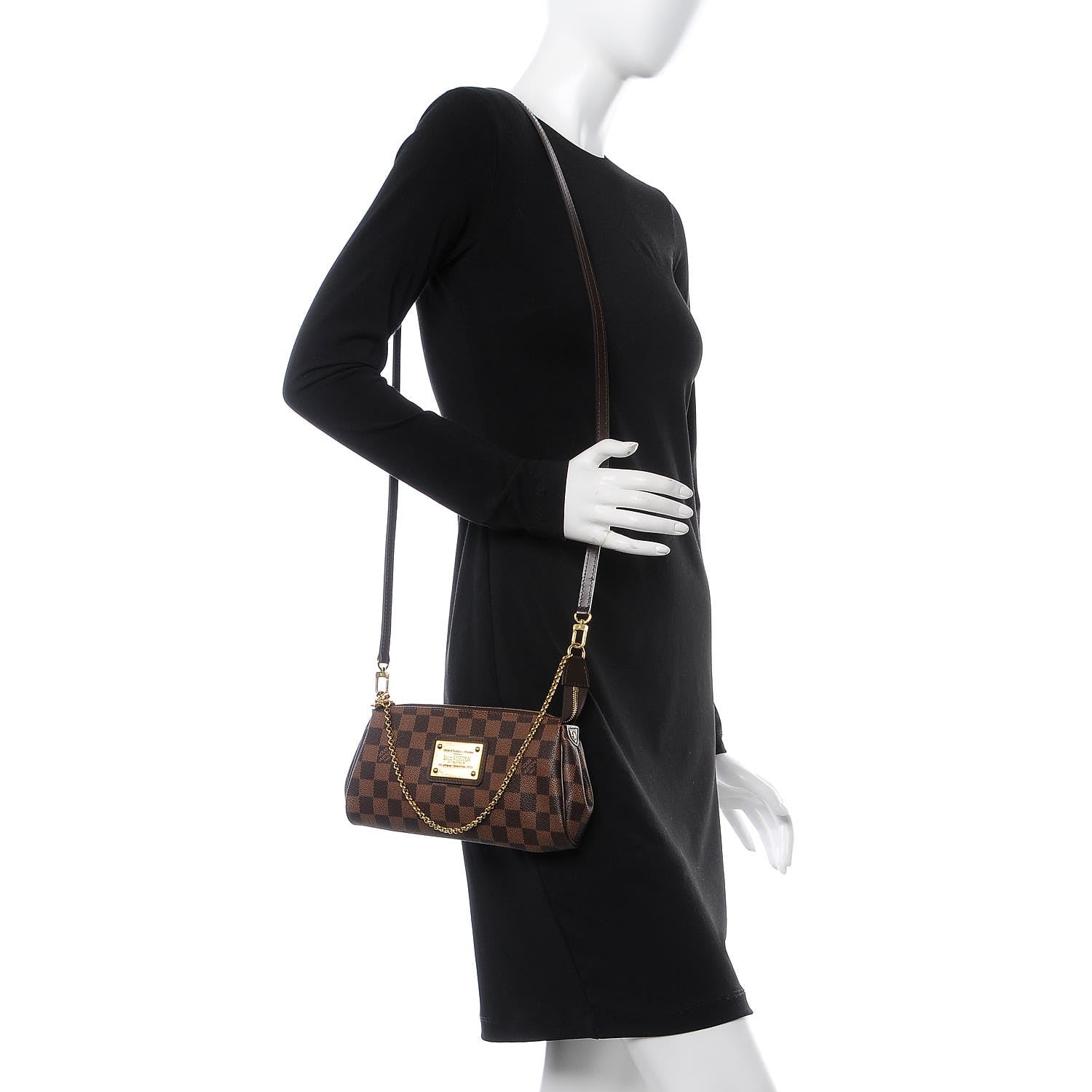 Louis Vuitton Damier Ebene Eva Clutch 2 of 7