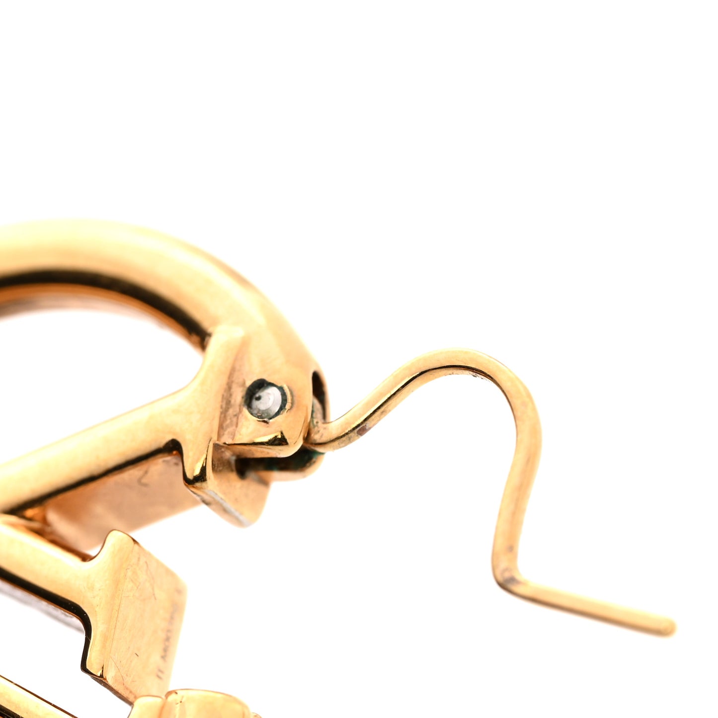 Metal Small Louise Hoop Earrings Gold