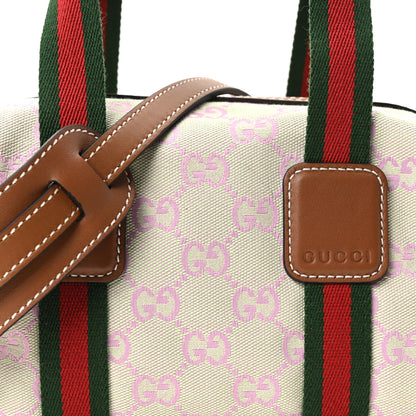 Gucci GG Supreme Web Mini GG Top Handle Bag Green Pink 8 of 10