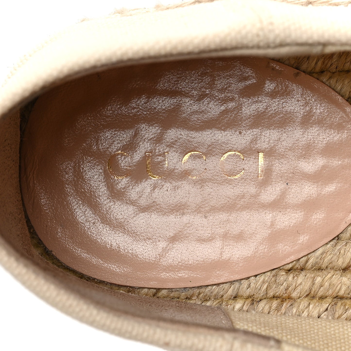 Canvas Logo Lace-Up Platform Espadrilles 38.5 Greggio Grege