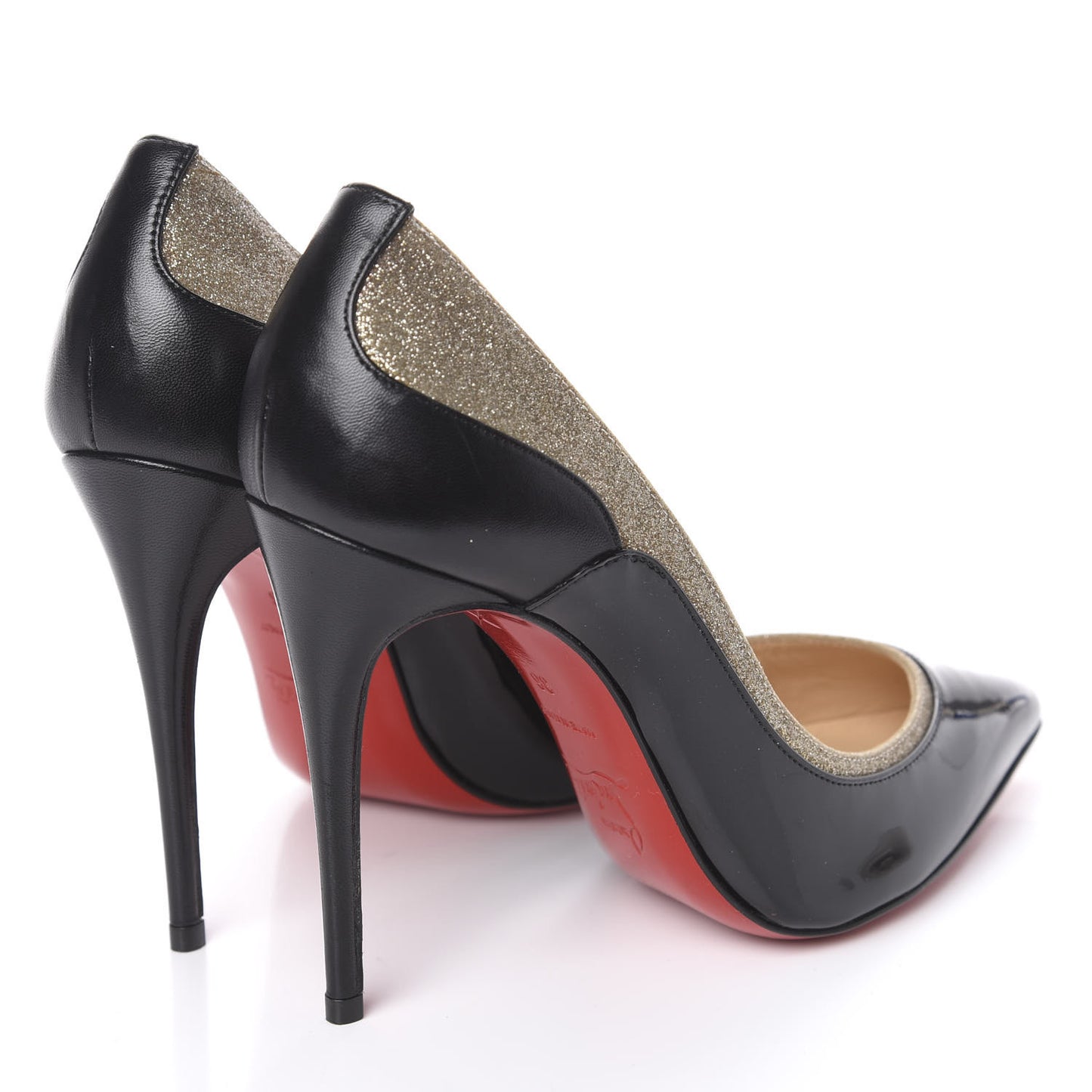 Glitter Patent Fluo Tucsick 100 Pumps 36 Black Ivory