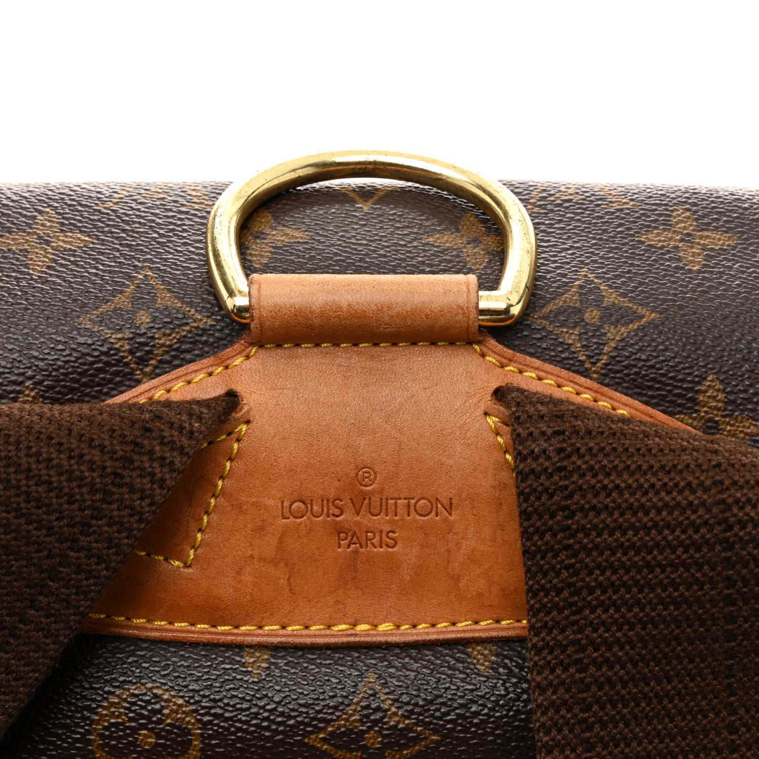 louis vuitton backpack with gold plate on front Louis Vuitton Monogram Montsouris GM Backpack 1790775 – FASHIONPHILE