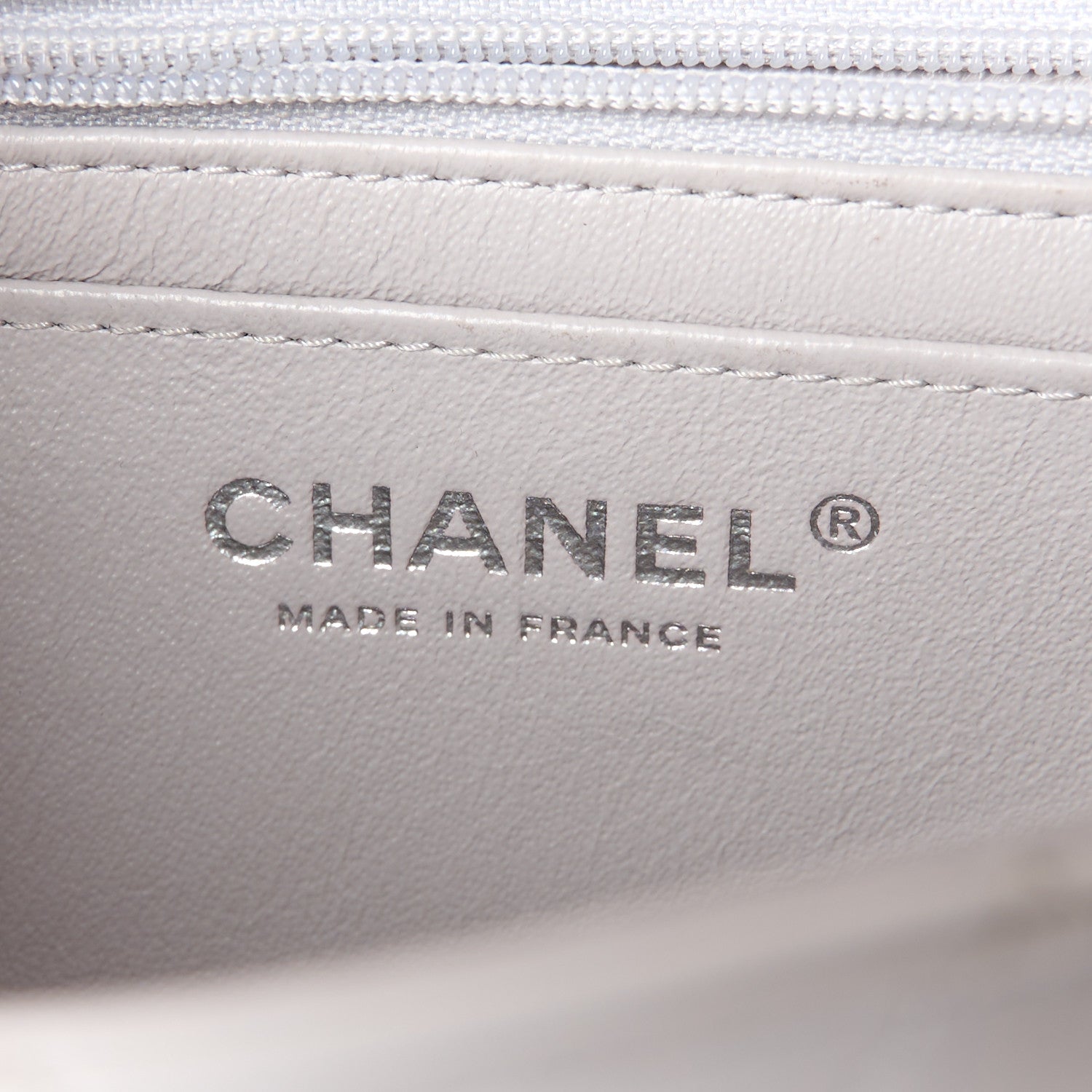 Chanel Lambskin Quilted Mini Rectangular Flap Grey 6 of 13