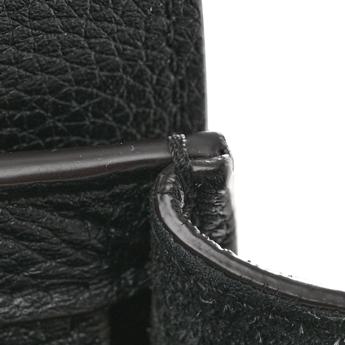 Drummed Calfskin Nano Luggage Black