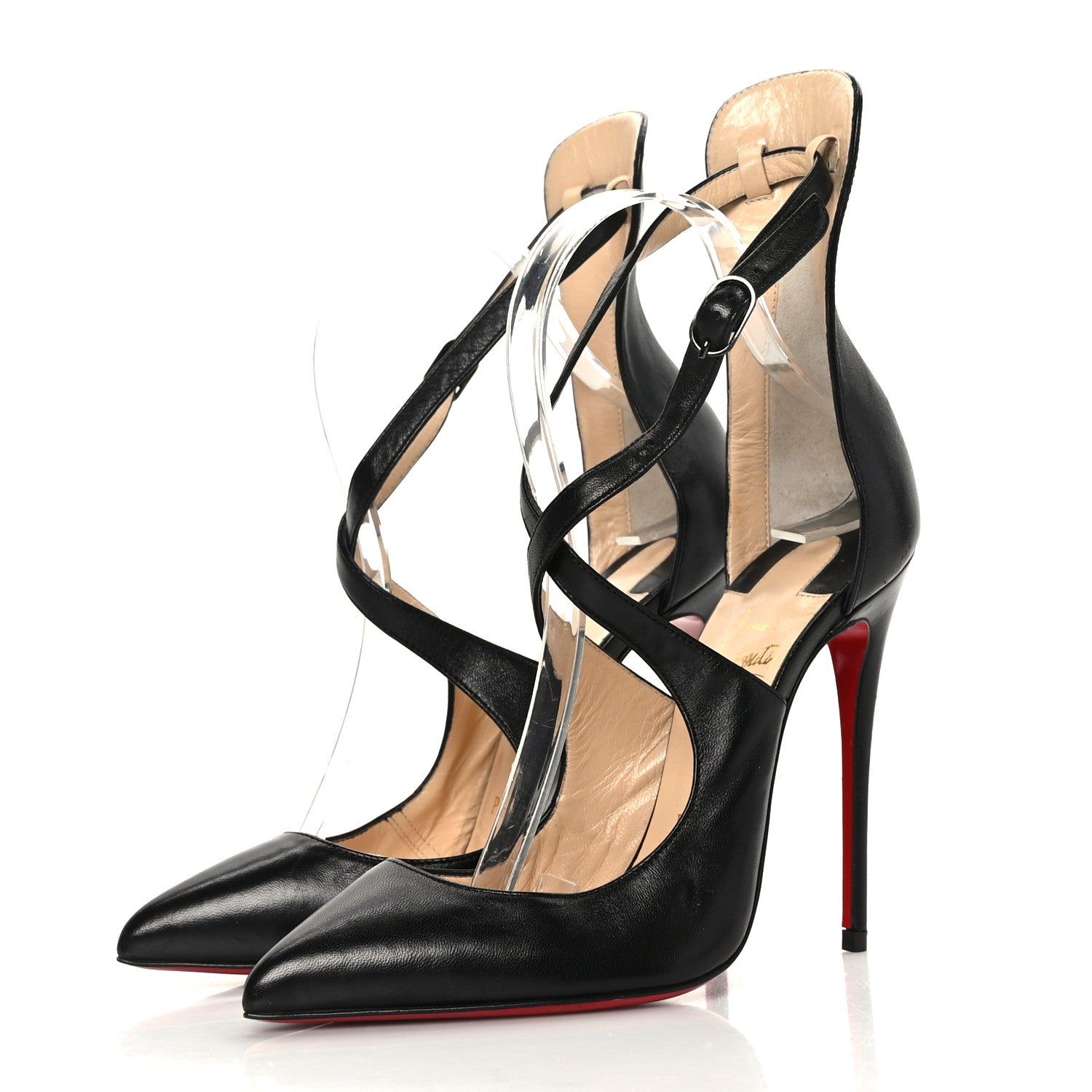 Christian Louboutin Calfskin Marlenarock 120 Pointed Toe Pumps 36.5 Black 3 of 7