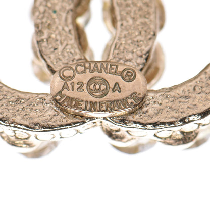 Chanel Poured Glass CC Earrings Light Gold 4 of 5