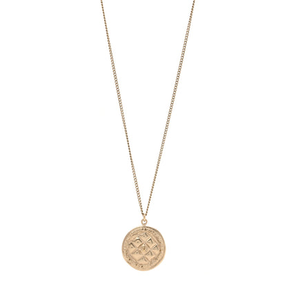 Chanel Quilted CC Pendant Chain Necklace Light Gold 1 of 5
