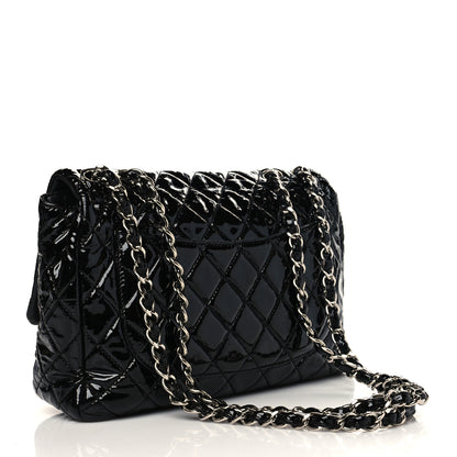 Chanel Patent Quilted Jumbo Single Flap Black 3 of 11