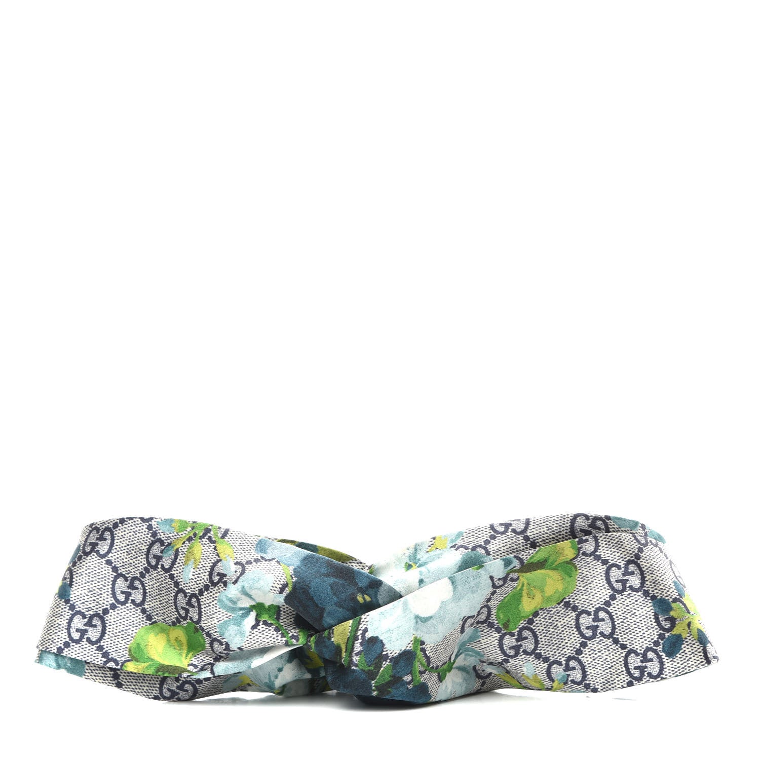 Gucci Silk Monogram Blooms Print Headband Blue 1 of 5