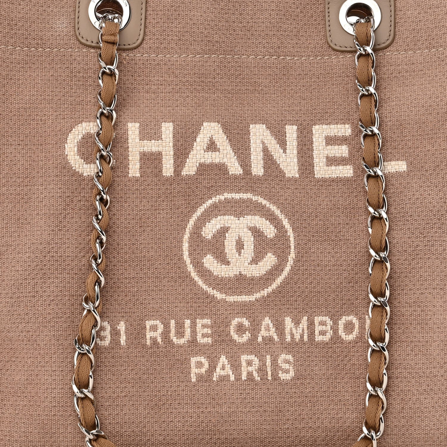 Chanel Canvas Medium Deauville Tote Ecru 8 of 11