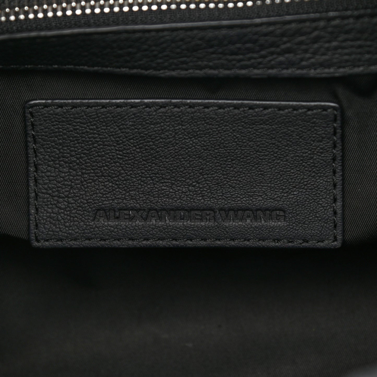 Pebbled Lambskin Inside Out Rocco Black Clear Resin Hardware