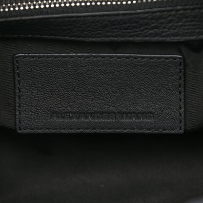 Alexander Wang Pebbled Lambskin Inside Out Rocco Black Clear Resin Hardware 6 of 10