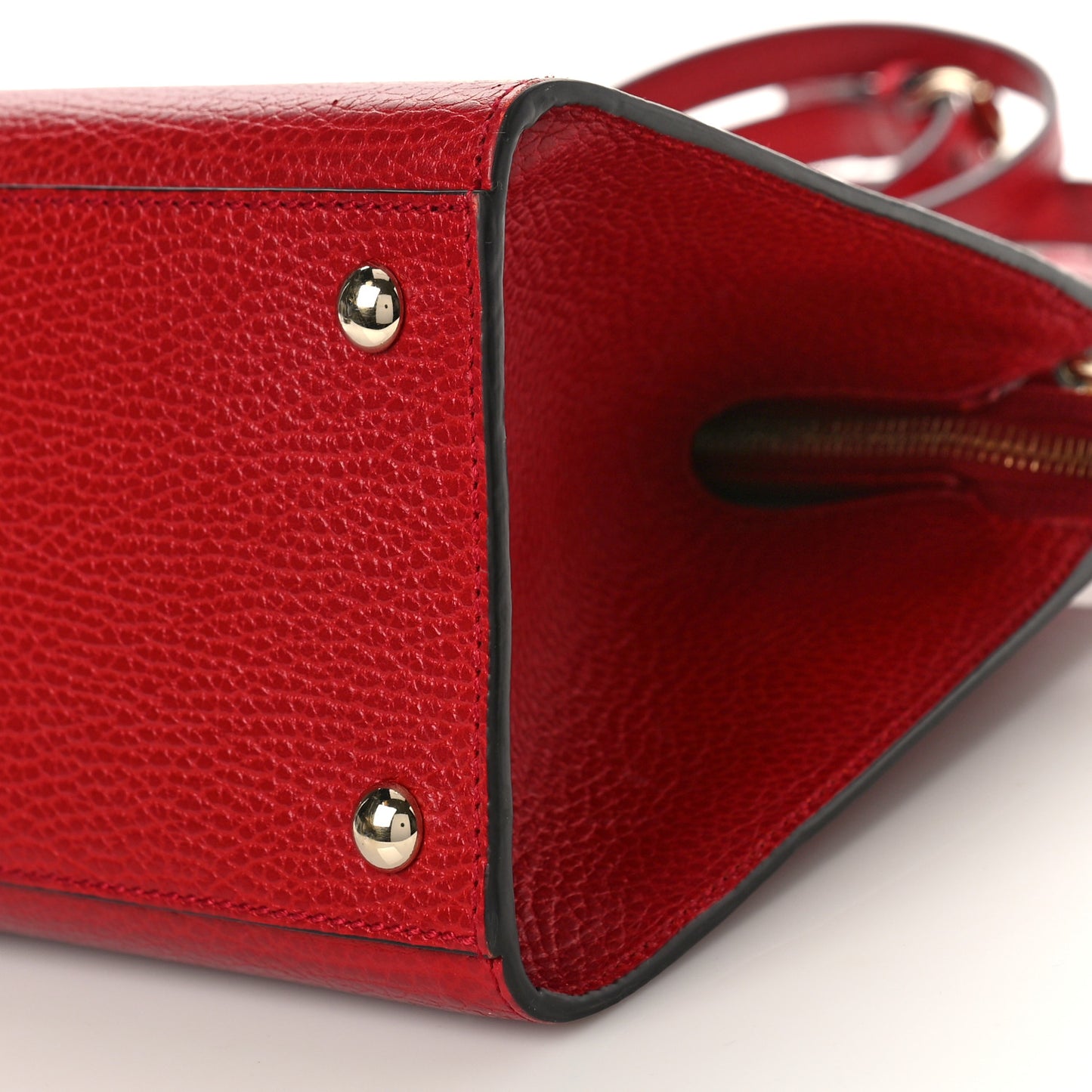 Dollar Calfskin Medium Soho Top Handle Satchel Hibiscus Red