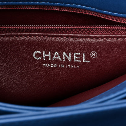 Chanel Lambskin Quilted Medium Trendy CC Flap Dual Handle Bag Blue 6 of 10