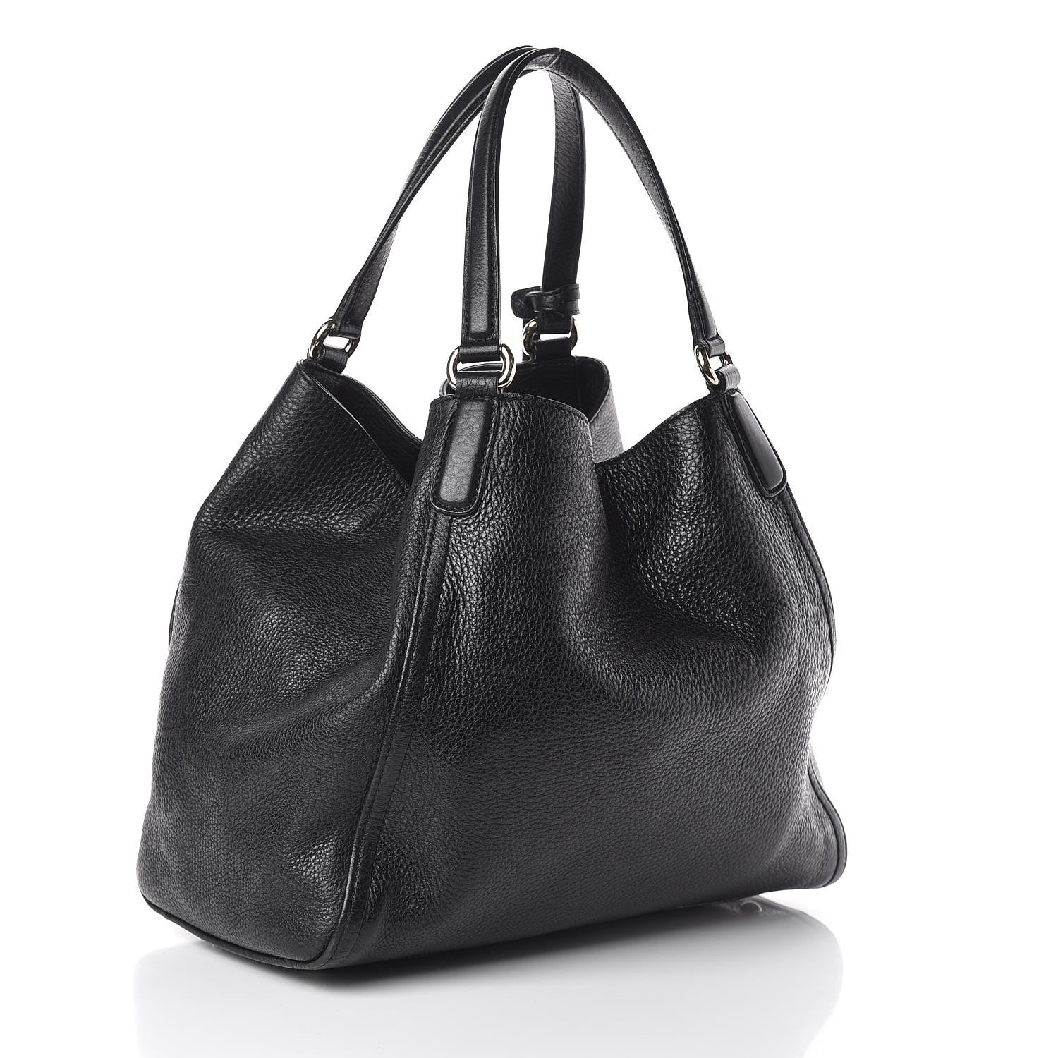 Gucci Pebbled Calfskin Medium Soho Shoulder Bag Black 3 of 10